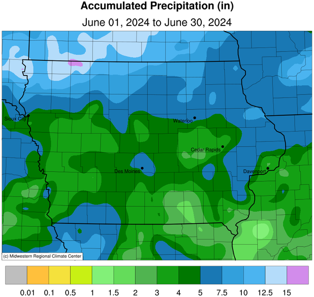 Monthly Weather Report Iowa Department of Agriculture and Land